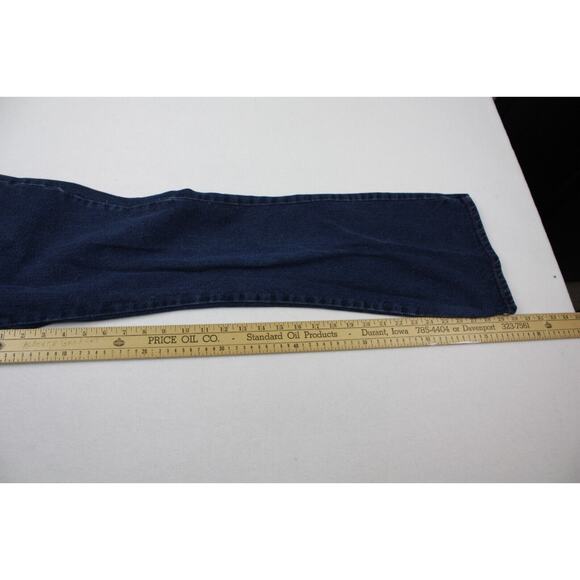 VTG Y2K Rave 4 Real Midrise Dark Wash Flair Wide Leg Jeans‎ Sz 5 purple - Picture 12 of 14